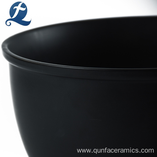 Wholesale Black Small Cute On-glazed Ceramic Bowl